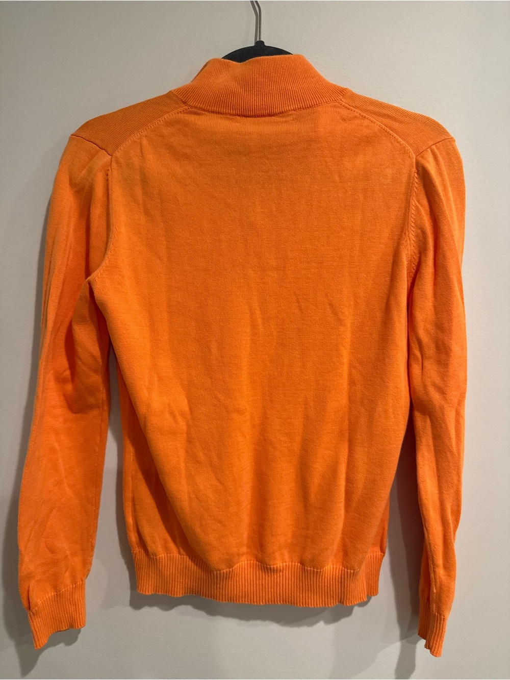Brooks Brothers Women’s Orange Half-Zip Sweater with Embroidered Logo - Picture 2 of 4